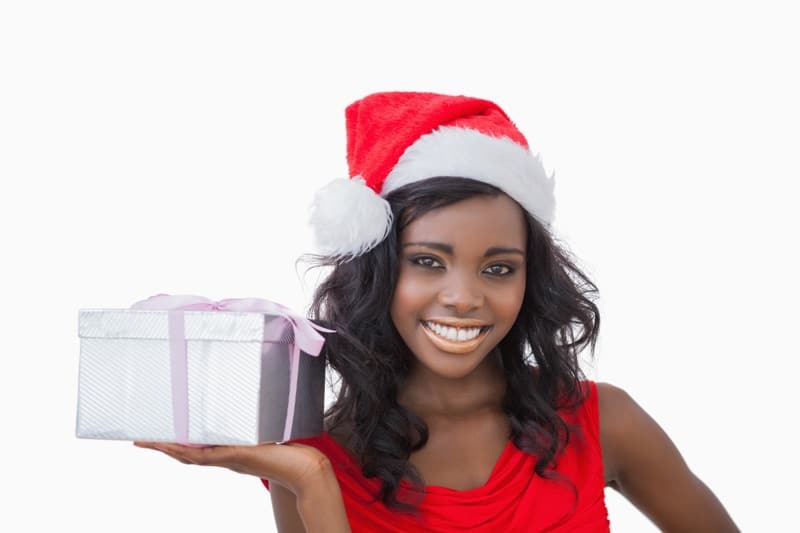 Woman giving a gift
