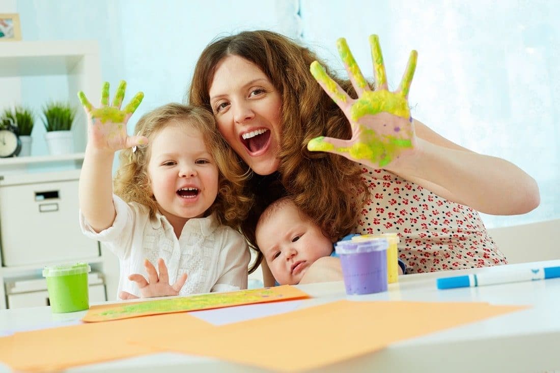 Finger painting fun